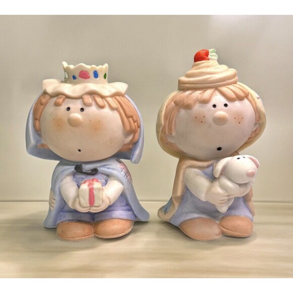 Bumpkins Nativity Set 2 Figures Shepard/Wiseman Christmas Fabrizio George - Picture 1 of 8